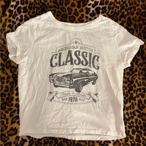 Hollister white cropped top